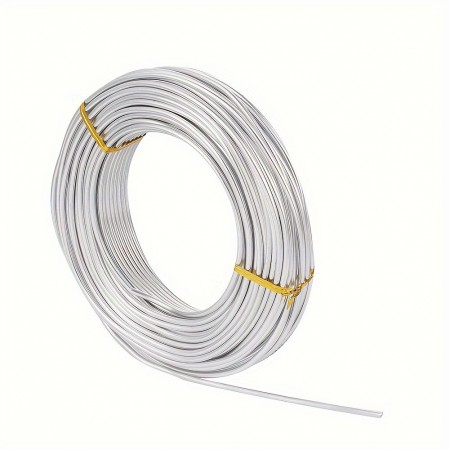 Ourcity Wire Aluminum Wire for Jewelry Making - 25m (82Ft) Long, 3mm Round, Bendable, DIY Crafting Accessory for Beading Cords, Threads, and Creative Projects - High-Quality, Versatile, and Easy to Use