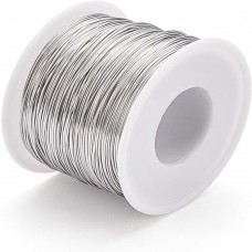 SUNDEER Wire1 Roll - 160m x 0.5mm Flexible 304 Stainless Steel Beading Wire, Tiger Tail Single Strand - Ideal for Jewelry Making & Crafts, Corrosion-Resistant, Easy to Use, Bead Threading|Coiled Wire Design