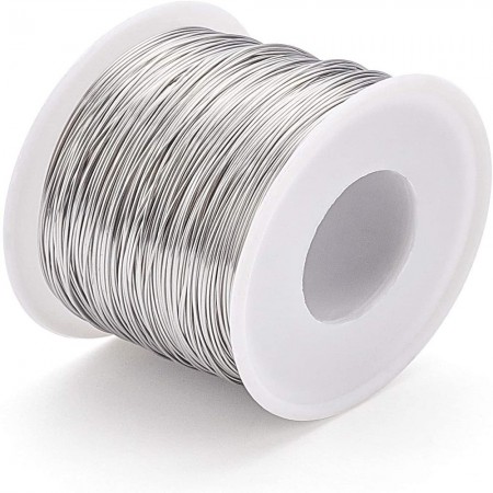 SUNDEER Wire1 Roll - 160m x 0.5mm Flexible 304 Stainless Steel Beading Wire, Tiger Tail Single Strand - Ideal for Jewelry Making & Crafts, Corrosion-Resistant, Easy to Use, Bead Threading|Coiled Wire Design