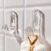 TOPRINCE Towel Metal Wall Mounted 3pcs Acrylic Transparent Hooks - Easy Install, No-Drill Adhesive Wall Hangers for Dorms & Home Decor