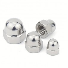 Power land Metal hardware, namely, nuts 30pcs DIN 1587 M3 M4 M5 M6 M8 Stainless Steel A2 A4 Domed Long Connecting Cap Nuts