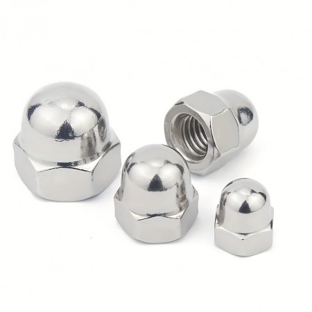 Power land Metal hardware, namely, nuts 30pcs DIN 1587 M3 M4 M5 M6 M8 Stainless Steel A2 A4 Domed Long Connecting Cap Nuts