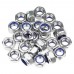 Treekey Metal hardware, namely, nuts 125pcs Stainless Steel Nylon Insert Hex Lock Nuts Set, Fully Threaded Right Hand Thread, Polished Finish, Assorted Sizes M3-M12 for Secure Fastening