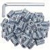 TOPRINCE Metal hardware, namely, nuts 50pcs Threaded Insert Nutsert, M6*13mm Screw in Nut Threaded Wood Inserts, for Wood Furniture(with 1pc Allen Wrench)