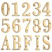 Power land Metal house numbers Solid Brass House Number Sign - 1pc 4" 101mm Metal Address Plate for Apartment, Mailbox, Exterior - Durable, Weather-Resistant, Easy to Install, #0-9 Numerals