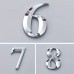 Treekey Metal house numbers 3D Chrome Plated Number Signs for Houses, Metal Door Number Indicators, No-Electricity Elegant Street Number Plaques, Easy Install Outdoor House Figures