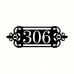 Dayland Metal house numbers Personalized Metal Address Sign - Custom House Number & Street Plaque, Perfect for Outdoor Decor, Housewarming Gift, 25.07x8.92 cm