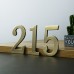 Suntree Metal house numbers 6.99cm 0-9 Bronze Color Metal Self Adhesive Mailbox Numbers,, Door Address Numbers Stickers For Apartment, House, Room, Office, Cars, Trucks, Bronze Plating Process Number Sign