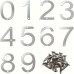 TOPRINCE Metal house numbers Modern Stainless Steel House Numbers 0-9, Brushed Finish with Installation Screws - Ideal for Garden, Mailbox, Apartment, Hotel & Office Address Signs