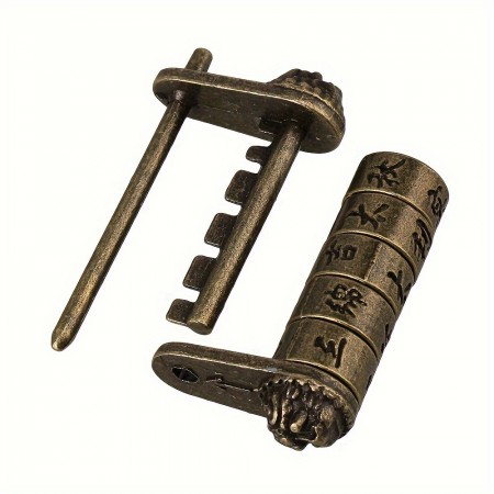 Dayland Metal locks 2pcs Vintage Floral & Bird Design Zinc Alloy Combination Lock Set - Antique Brass Finish with Intricate Engravings, Ideal for Jewelry Boxes & Collectible Decorations, Vintage Jewelry