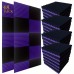 Intree Acoustic insulation panels 48pcs Black & Purple Acoustic 12"x12"x1" Wedge Panels - Sound Absorbing Wall Tiles for Studio Recording, Home Theater Decor
