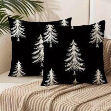 Rabbitcat Cushions Short Plush Polyester Tropical Plumeria Throw Pillow Covers, Zippered, Machine Washable, Contemporary Style, for Sofa, Living Room, Outdoor Decor 2pcs 