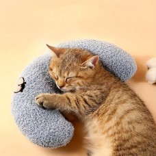 Rabbitcat Pet cushions Cat Sleeping Moon Shape Pillow Small Dog Plush  Sleeping Mat For Indoor Cats And Puppies