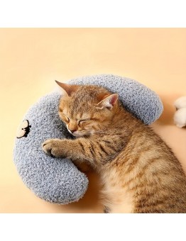 Rabbitcat Pet cushions Cat Sleeping Moon Shape Pillow Small Dog Plush  Sleeping Mat For Indoor Cats And Puppies