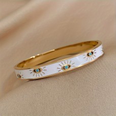 Hianyboby Bracelets Pattern Bangle Bracelet, Stainless Steel Bracelet, Fashion Cuff Accessories, For Friends And Family And Men