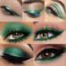 Lucky Oriental Cosmetic pencils Green Glitter Eyeliner Pencil - Beginner-Friendly, Metallic Shimmer for Bold Eye Makeup Looks, Perfect for Eyelid Accents Eyebrow Makeup 2pcs