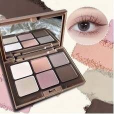 Onlystar Eye-shadow 6-Color Metallic Matte Eyeshadow Palette Multi-function Disc Matte Powder Blusher Facelift Highlight All-in-one Disc Earth Color Autumn And Winter