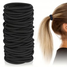 Smileland Hair ties Solid Color Elastic Hair Ties - Non Slip Ponytail Holders for Trendy Hair Styling - Daily Use - Simple and Stylish 80pcs