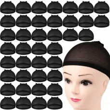 Luckshark Wig caps Stretchable Wig Caps - Unisex Adult Elastic Nylon Stocking Wig Cap Set, Comfortable, Breathable, Easy to Use for All Hair Types and Lengths 40 Pack 