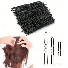 Prettygulf Bobby pins Exquisite U-Shaped Hair Pins Collection - Durable Metal Hair Accessories for Wedding, Bun Styling, and Updo's - Long-Lasting, Easy to Use, and Versatile Hair Pins for All Hair Types 50pcs