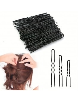 Prettygulf Bobby pins Exquisite U-Shaped Hair Pins Collection - Durable Metal Hair Accessories for Wedding, Bun Styling, and Updo's - Long-Lasting, Easy to Use, and Versatile Hair Pins for All Hair Types 50pcs