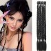 Prettygulf Braids Odorless Clip-In Synthetic Hair Extensions, Soft Braided Ponytail - Tangle-Free BB Clip Box Braids, Senegalese Twist, Passion, Twist Braids for Women 6pcs 