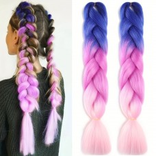 Shellife Braids 24-Inch Ombre Pink Jumbo Braiding Hair Extensions, 2pcs - Synthetic, Nature Look for Women 