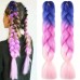 Shellife Braids 24-Inch Ombre Pink Jumbo Braiding Hair Extensions, 2pcs - Synthetic, Nature Look for Women 
