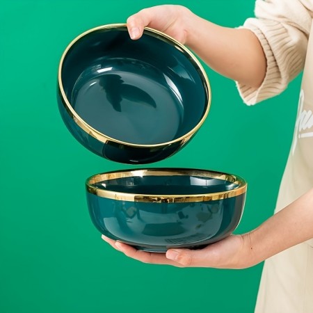 Starearth Bowls Luxury Ceramic Soup Bowls: 2 Pieces, 7.6 inches, Microwave Safe, Perfect for Italian Pasta - Home Kitchen Essentials