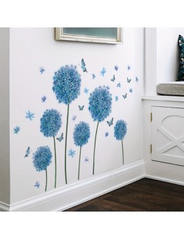 Axwhale Wall stickers 1 Set of Vibrant Blue Dandelion Wall Stickers - Perfect for Living Room & Bedroom Decor!