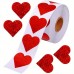 Blackowl Stickers Sparkling Red Glitter Heart Stickers, 1-Inch - Perfect for Valentine's Day, Weddings & Anniversaries, Decorative Love Labels on White Background, Valentines Decorations 100pcs