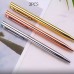 Eggdeer Pens 3-Pack Elegant Metal Ballpoint Pens, Retractable Medium Point, Round Body, Business and Student Stationery - Silver, Rose Golden, Golden