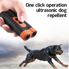 Timearth Dog repellents Rechargeable Ultrasonic Dog Repellent, Dual-Core High-Power Bark Stopper with LED , Portable Anti-Bite Device for Outdoor Use