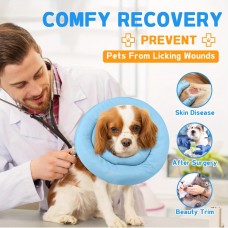 Timearth Antiparasitic collars for animals Lightweight Comfortable Cat & Dog Recovery Collar, Waterproof Polyester Pet Neck Cone, Anti-Licking Healing E-Collar For Post-Surgery And Skin Disease Prevention