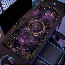 Eggdeer Desk mats Extra-Large Non-Slip Purple Moon & Stars Gaming Mouse Pad - Durable Desk Mat for Gamers and Office Use - Ideal Gift for Teens and Partners 30*80