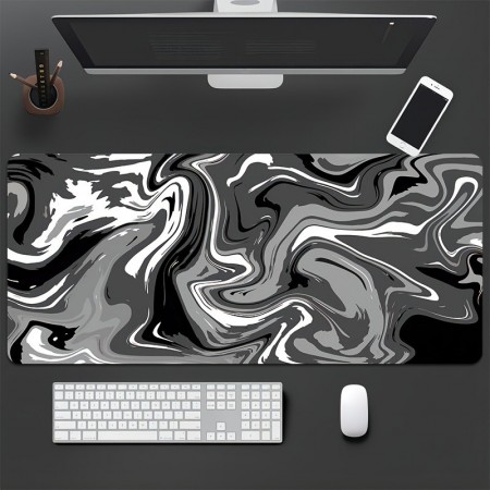Eggeagle Desk mats Extra-Large Twisted Grey Gaming Mouse Pad - Thick Non-Slip Waterproof Rubber Desk Mat with Precision Edging for Gamers and Office Use, Oblong Non-Slip Material Mousepad with Thermal Insulation Features 30*80