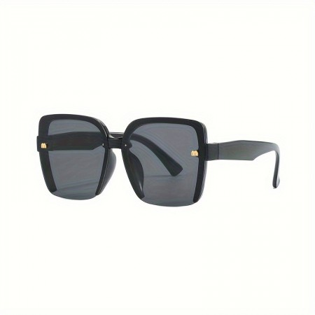 Sheeplany Half-framed Fashion Glasses For Women With A Touch Of Retro Fashion Trendy Square Fashion Glasses For Sun Protection
