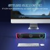 Cloudangle Wireless speakers Computer Speakers - USB Powered Wired Stereo Sound Bar, Dual Speaker 2. 0 Channel, Non-Water Resistant Desktop Speakers for PC, Laptop with LED Lights, Wall/Tabletop Mountable