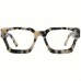 Music beaver Eyeglasses Classic Tortoise Shell Acetate Eyeglasses - Unisex Fashion Square Frame Glasses for Running, Comfortable Decorative Eyewear