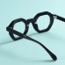 Colorearth Eyeglasses Chic Hexagonal Acetate Fashion Glasses for Men & Women - Full Rim, Versatile Fashion Eyewear, Patris, Black Glasses