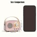 Pyramideer Personal stereos Mini Speaker, Wireless Vintage Speaker, Outdoors Wireless Portable Speaker Supports TWS Pairing/U-Disk/TF Card/AUX for Home, Travel, Outdoor, Gift for Christmas