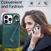 Pyramideer Cell phone cases for iPhone 12 Phone Case, for Women Men with 6 Card Holder Zipper PU Leather Protective Phone Cover Case