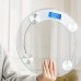 Friendeer Scales Transparent Bathroom Round Electronic Scale, Intelligent Weighing LCD Weight Scale, Bearing 180kg Weight Portable Digital Scales, Bathroom Accessories, Bathroom Tools