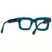 Powerfox Eyeglasses Men's Blue Acetate Square Glasses,  Running Sports Eyewear, Casual Decorative Glasses