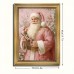 Honeyisland Picture Frames Charming Vintage Santa Canvas Art with Golden Frame - Perfect for Living Room Decor, 29.97x39.88 cm
