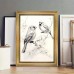 Roomagic Picture Frames Elegant Vintage-Inspired Golden Frame Canvas Art Print, Animal-Themed Wall Decor for Living Room, 29.97cm x 39.88cm Framed Drawing