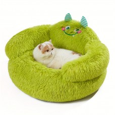 Roomisland Pet cushions A Cute Green Cartoon Soft That Is a Cozy Plush Nest Suitable for Small Dogs And Cats.