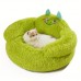 Roomisland Pet cushions A Cute Green Cartoon Soft That Is a Cozy Plush Nest Suitable for Small Dogs And Cats.