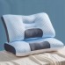 Honeyisland Pillows 2-Pack Ergonomic Cervical Support Cushions for Side, Back & Stomach Sleepers - Neck & Shoulder Comfort, Breathable Soft Knitted Fabric with Polyester Fill, Modern Blue