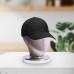 Jellyhare Hat stands Freestanding 25cm Canvas Block Head, Stable Wig Display Stand, Gray Velvet Base, for Headwear and Hat Showcasing